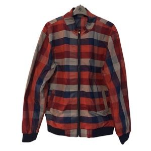 Burberry Red Blue Checkered Jacket